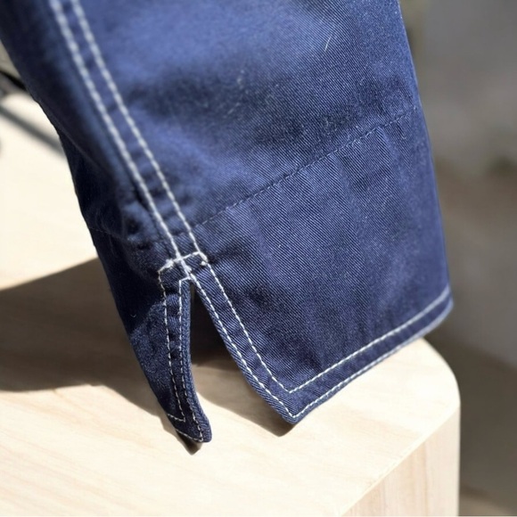 🌻Drapers & Damons Navy Blue White Stitching Lightweight Jacket Size Petite L - Picture 7 of 9